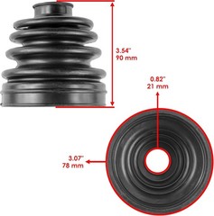 Caltric Rear Axle Inner And Outer Cv Boot Kits Compatible with Polaris Sportsman