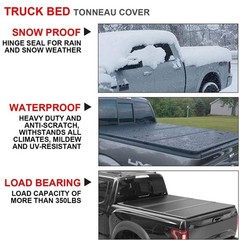 FRP Hard Tri-Fold Truck Bed Tonneau Cover 2020-2026 Gladiator JT 5ft Bed