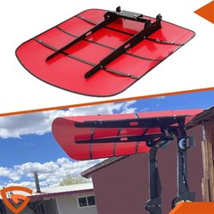 48″x52″ Red Sun Shield Tuff Top Tractor Canopy For 2″x2″ or 2″x3″ ROPS Plastic