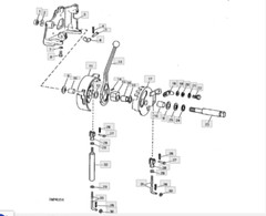 John Deere 3010 Synchro Trans Shift Lever Assembly AR45240 AR26357 R27633