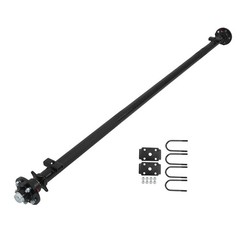 3500 lbs Trailer Axle 5-Hole-4.5 89 Hub Face Powder Coated with U-Bolt Kit
