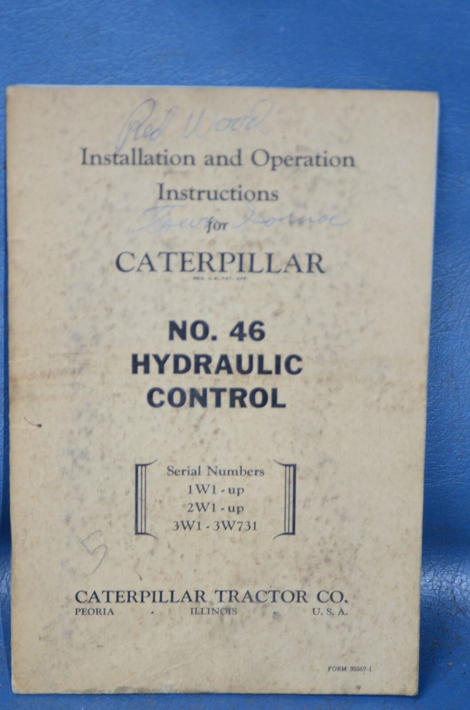 Caterpillar Diesel No. 12 Motor Grader Operators Instruction Manual Book Booklet