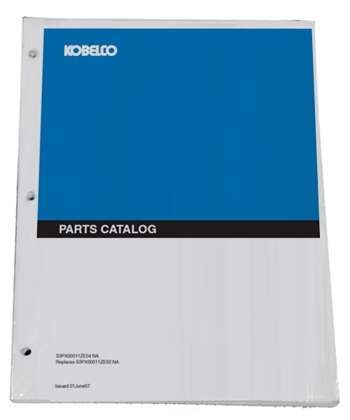 Kobelco SK115SRDZ Excavator Parts Catalog Manual – Part# S3YY00007ZE-02