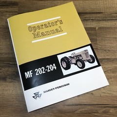 Massey Ferguson 202 204 Tractor Operators Manual Owners Book Maintenance