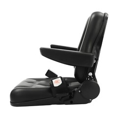 Black Forklift Seat Heavy Duty Vehicle Seat Adjustable 35-180°Tractor Seat