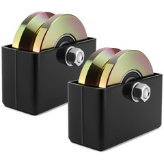 Soiiw 4″ V Groove Sliding Gate Rollers Wheel 2 4 inches x 1.75 inches, golden