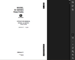 JOHN DEERE 50 SERIES TRACTOR OWNERS OPERATOR MANUAL PDF FILE ON USB