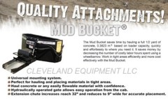 NEW HYDRAULIC CONCRETE MUD BUCKET ATTACHMENT Skid Steer Loader Bobcat Cat Deere
