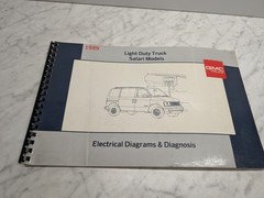 GENERAL MOTORS M-VAN MODELS 1989 ELECTRICAL DIAGRAMS DIAGNOSIS X-8943