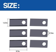 6Pcs Knife Kit For Tar River BDR-135,BDR-165,BDR-185 Drum Mowers KT4012 DM10454