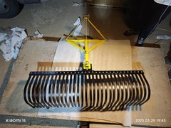 3 Point 60” Rotating Landscape Rock Rake for Category 1 Tractor Attachment Back