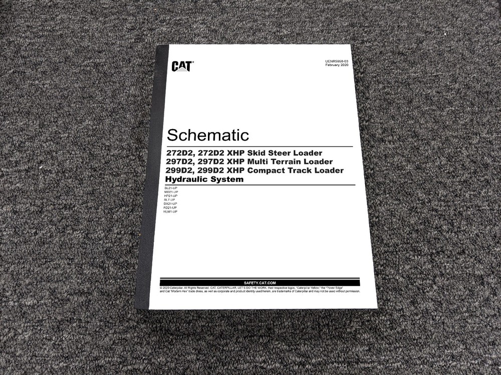 Caterpillar 297D2 XHP Multi Terrain Loader Hydraulic Schematic Diagram Manual