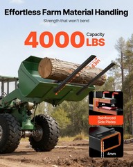VEVOR 4000 lbs Pallet Forks 60″ Tractor Forks with Anti-Tilt & Stabilizer Bar