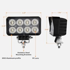 LED Work Lights 12v Flood Lamp pods for Truck,Tractor,Crane,bulldozer Lighting