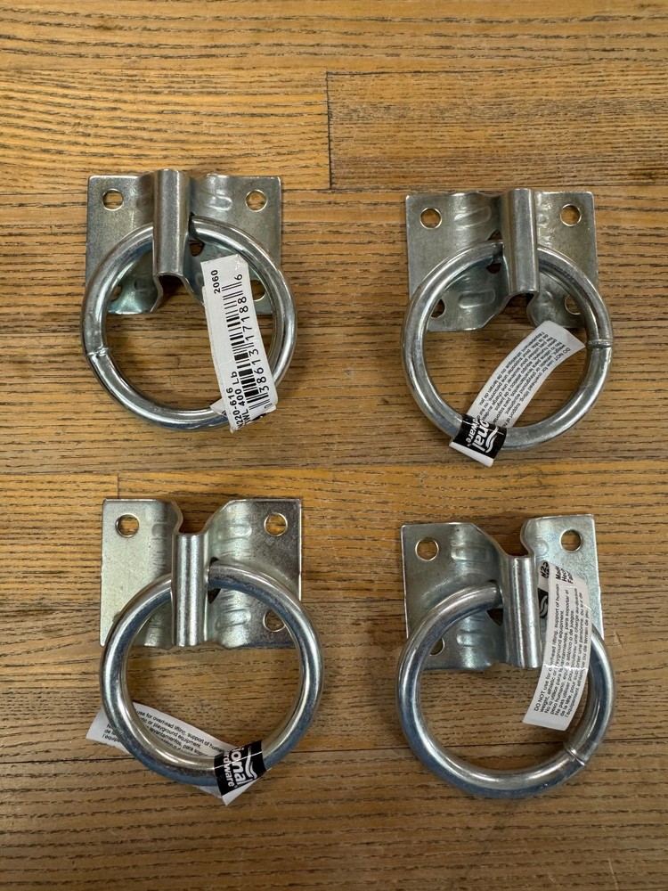 4 PACK National Hardware 2060BC Hitching Rings Zinc Plated N220-616 BRAND NEW