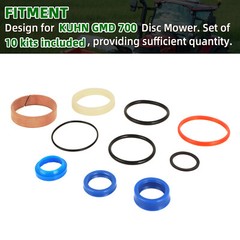 US Hydraulic Cylinder Seal Rebuild Kit For KUHN GMD 700 Disc Mower 60mm Bore