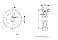 SICMA FIRST CHOICE 130mm Double belt Pulley for 60″ & 72″ Finish mowers, 5002717