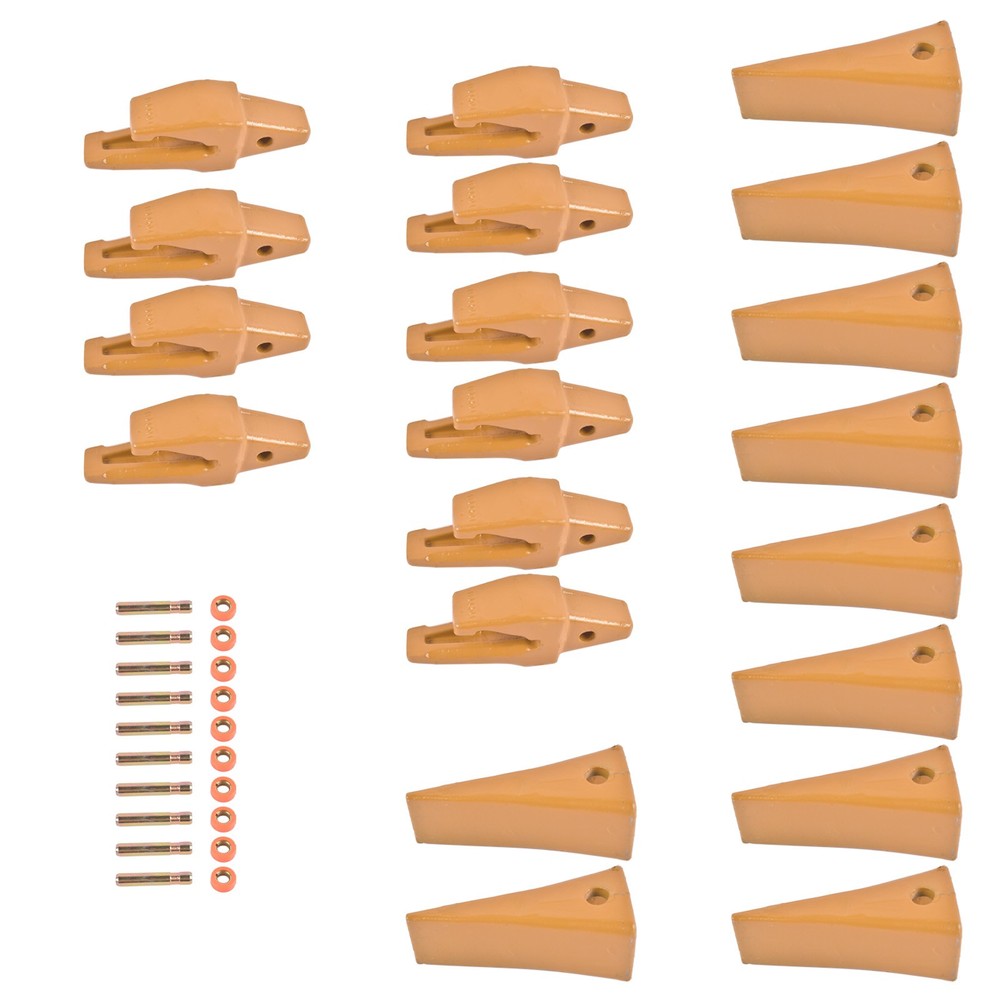 10PK Excavator Bucket Shanks Teeth Pins Retainers Alloy Steel for J200 Excavator