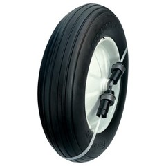 4.80/4.00-8″ Flat Free Tire and Wheel,16″ Universal Solid Replacement Wheelba…