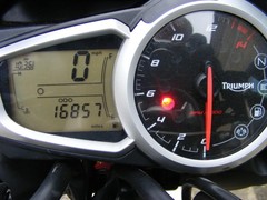 Triumph Street Triple 675 Sliders Front Wheel White 2013 to 2016 B232