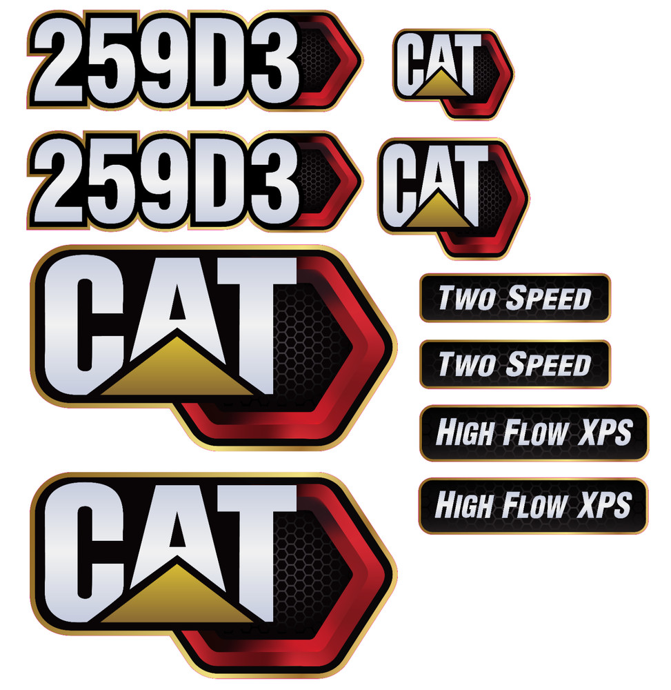 For Caterpillar CAT 259D3 Skid Steer | Replacement Decal Set | FREE SHIPPING
