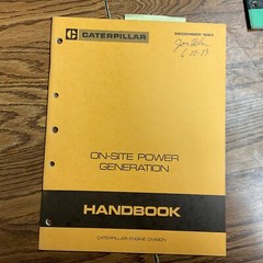 CAT Caterpillar ON-SITE POWER GENERATOR GENSET HANDBOOK SET-UP MANUAL LEBX4457