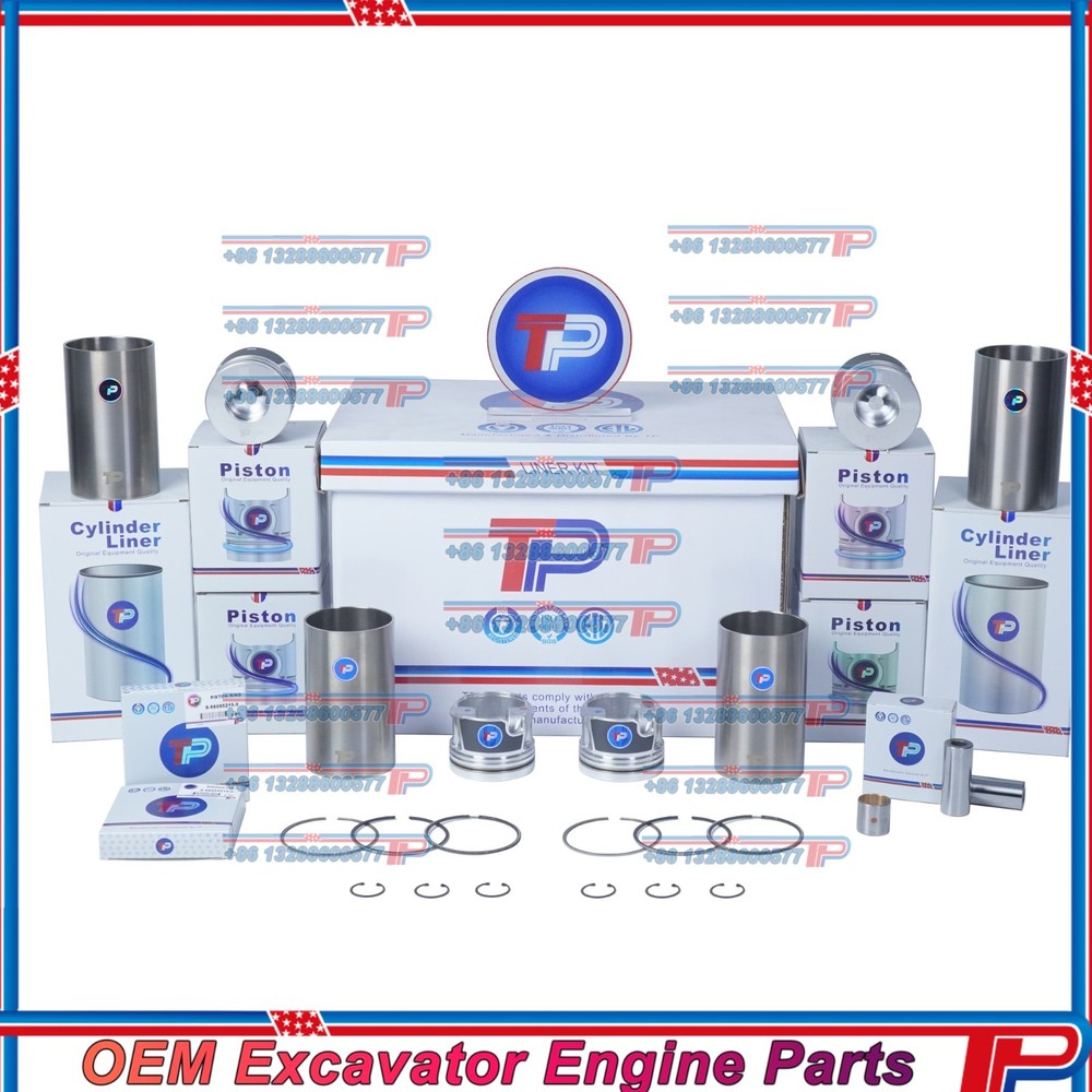 TP AU-4LE2X Tier4 Cylinder Liner Kit & Pis Kit for Isuzu Excavator Engine parts