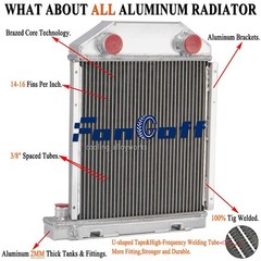 3-Rows Aluminum Radiator Fit Ford Holland DEXTA 957E8005 #CC957E8005 Fongoff.