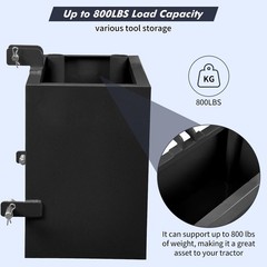 3 Point Ballast Box w/ 2″ Hitch Receiver 800Lb for Category 1 Tractor Attachment