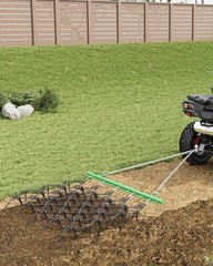Drag Harrow for ATV & Tractor, 4×4 ft & 5×4.5 ft, 3/8″ 1/2″ Teeth, Tow Behind