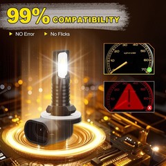 2x White 6000K LED Headlight Bulbs for Deere Tractor 3038R, 3039R, 3045R, 3045R