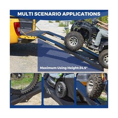 Aluminum Truck Ramps for ATV, UTV, Lawn Mower, Pickup Trucks – 1500LB Capacit…