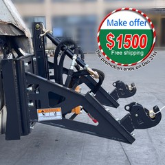 Skid Steer 3Point Adapter 20GPM Hyd to PTO 34HP 560RPM Class II Quick Hitch