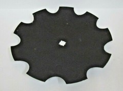 8) 18″ DISC HARROW BLADE NOTCHED 3.5MM (9 GAUGE) 7/8″ SQUARE OR 1″ SQUARE AXLE
