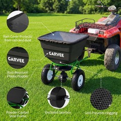 Heavy Duty 110lb Tow Behind Broadcast Spreader ATV Garden Tractor Seed Spreading