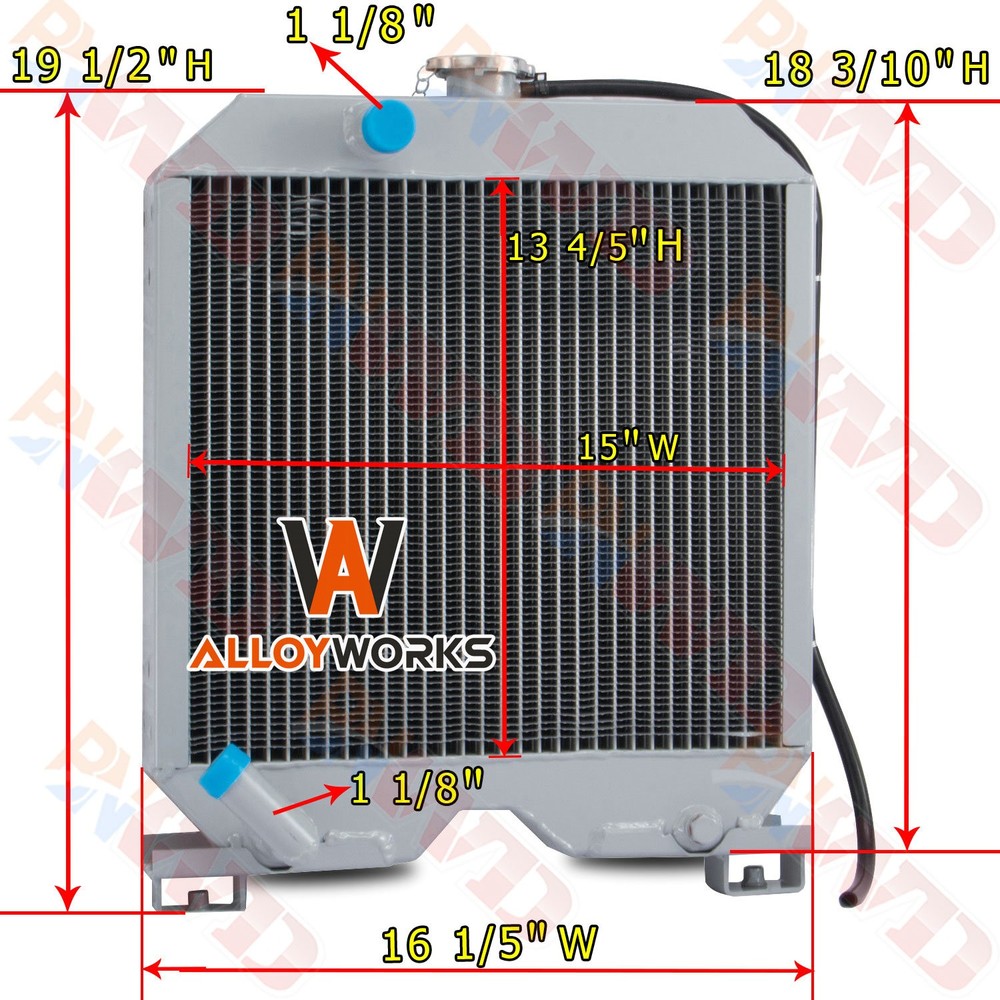 3 Row Aluminum Radiator for Kubota Power Unit Model A-41 1662572061 1662572001