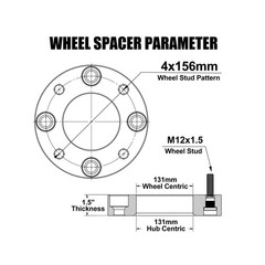 FLYCLE 4×156 ATV Wheel Spacers for 2013-2021 Polaris Ranger,2015-2021 Polaris…