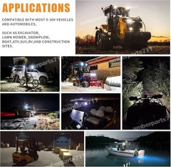 LED Work Lights 12v Flood Lamp pods for Truck, Tractor ,Boat, UTV ,ATV Lighting