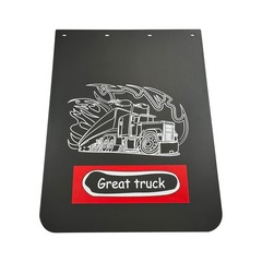 Left & Right Black Semi Truck Splash Guard Mud Flaps 24×30″ 1/5″ PE