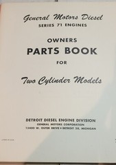 GM GENERAL MOTORS DIESEL SERIES 71 PARTS BOOK