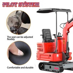 1.4Ton Mini Excavator KUBOTA Diesel Engine with Auger Drill Tracked Diggers USA
