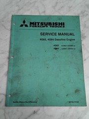MITSUBISHI FORKLIFT TRUCKS 4G63 4G64 99729-74120 Service Manual Repair Shop