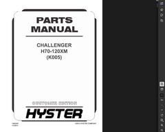 HYSTER FORKLIFT (K005) H4.50XM SERVICE REPAIR SHOP PARTS MANUAL PDF USB