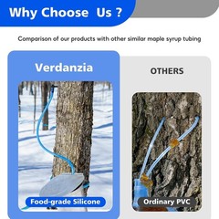 33 FT Maple Syrup Tubing, 5/16″ Maple Syrup Vacuum Tubing Line, Food Grade Si…