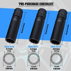 VEXPLO 10 Spline Lug Nut Key Set, Thicker Wall Wall, 3 Piece Pack