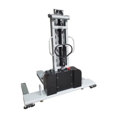 Semi-Electric Straddle Loader Self-Lifting Stacker Rough Terrain 2200 LBS 51″H