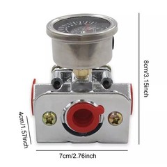 Fuel Pressure Regulator with Gauge for Carburetor Carb 1-4 PSI 12-804 USA
