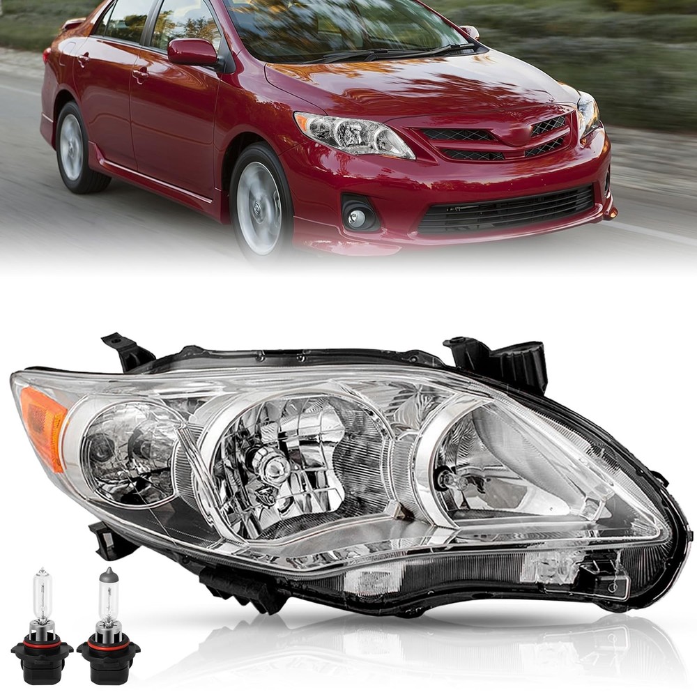 Headlight Assembly 2011-2013 Toyota Corolla Passenger Side Factory Style w Bulbs