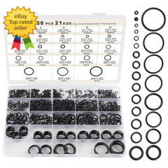 1050 PCS O Ring Kit 21 Sizes Metric Nitrile Rubber Sealing Rings Assortment Set