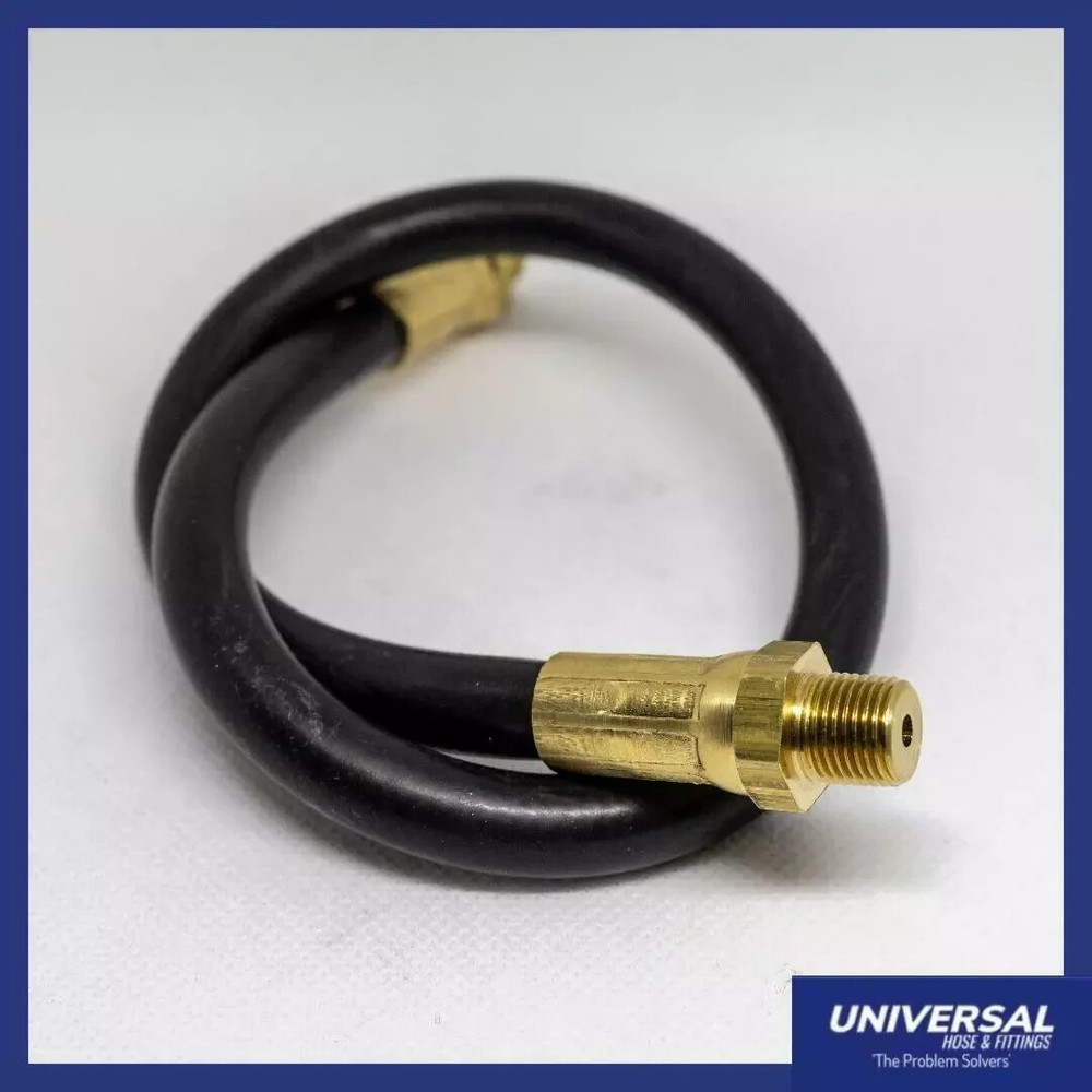 60″ GREASE WHIP HOSE RUBBER HEAVY DUTY FLEXIBLE NO KINK Grease Gun, MADE IN USA